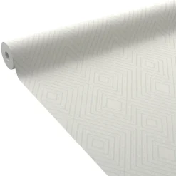 Sale Papier peint vinyle ELENOR coloris blanc - Papiers Peints
