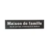 New Plaque métal MAISON DE FAMILLE coloris noir - Objets Muraux