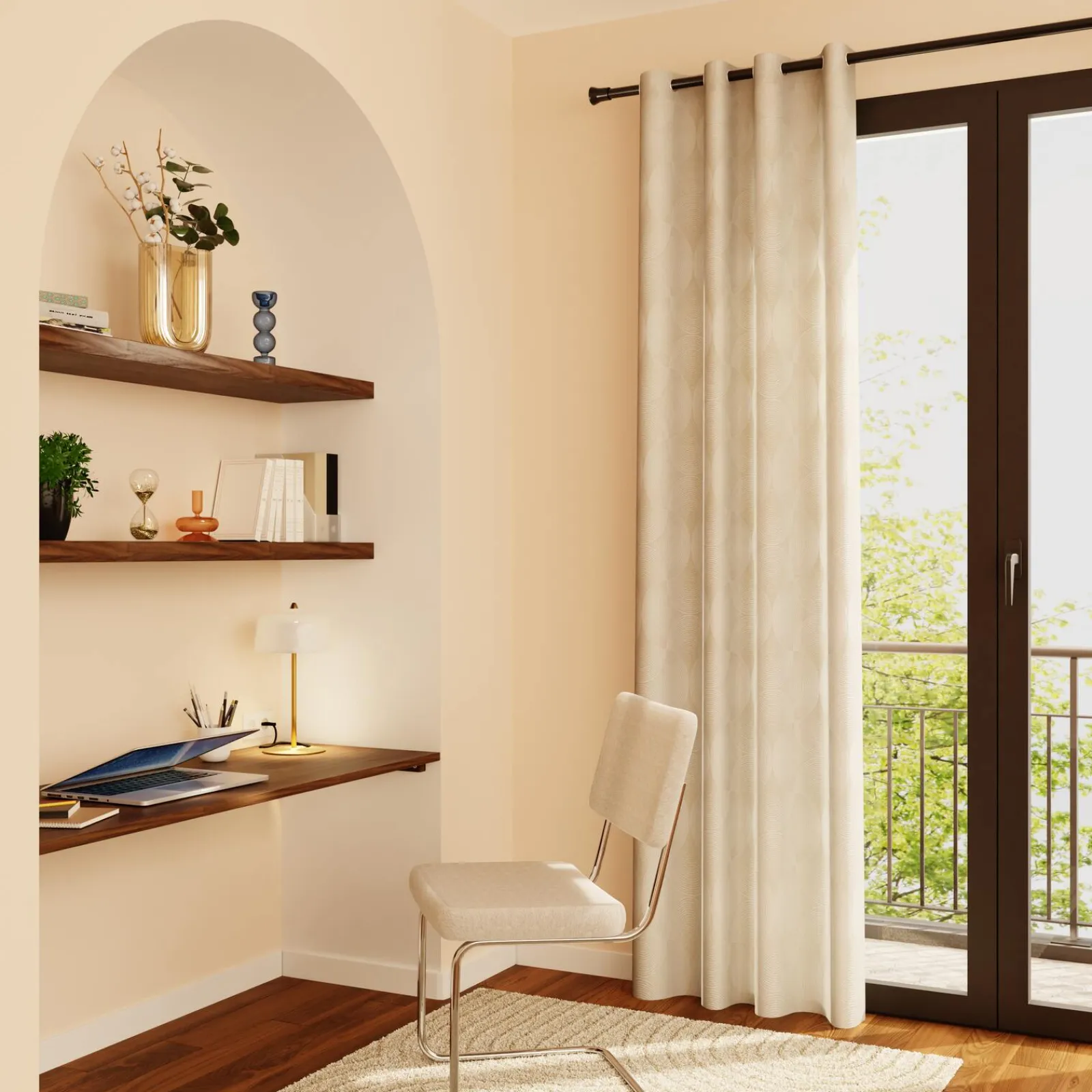 Discount Rideau ARTEMIS coloris or 140 x 260 cm - Rideaux