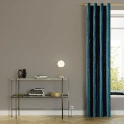 New Rideau EMPREINTE coloris bleu canard 135 x 260 cm - Rideaux