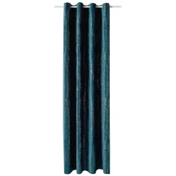 New Rideau EMPREINTE coloris bleu canard 135 x 260 cm - Rideaux