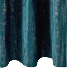 New Rideau EMPREINTE coloris bleu canard 135 x 260 cm - Rideaux