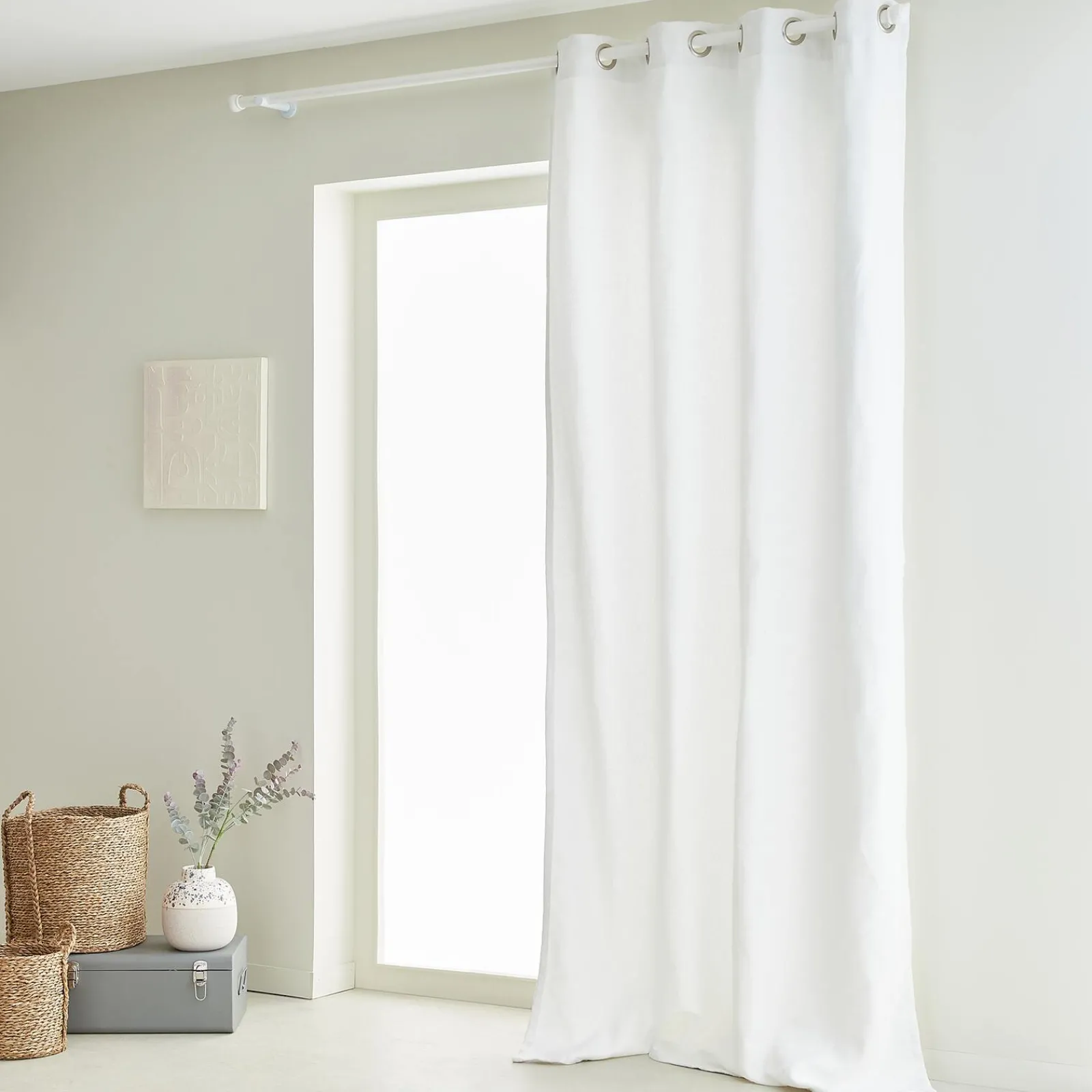 Discount Rideau MATTERA coloris écru 140 x 260 cm - Rideaux
