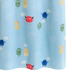 Fashion Rideau occultant CUTE MONSTER multicolore 140 x 250 cm - Enfant Textile De Maison Enfant|Rideaux