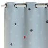 Clearance Rideau occultant TITOUPAT coloris gris 140 x 250 cm - Enfant Textile De Maison Enfant|Rideaux