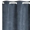 Outlet Rideau thermique KINLEY coloris bleu nuit 140 x 260 cm - Rideaux