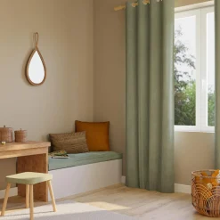 Discount Rideau thermique KINLEY vert de gris 140 x 260 cm - Rideaux