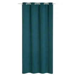New Rideau thermique KODI coloris bleu paon 140 x 260 cm - Rideaux