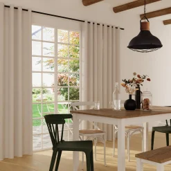 Fashion Rideau thermique TROMSO blanc cassé 250 x 260 cm - Rideaux