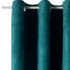 Hot Rideau VELVET coloris bleu paon 140 x 260 cm - Rideaux