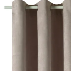 Discount Rideau VELVET coloris tourterelle 140 x 260 cm - Rideaux