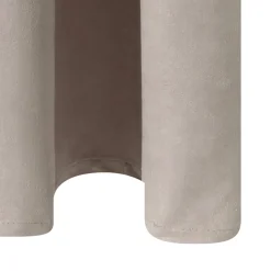 Discount Rideau VELVET coloris tourterelle 140 x 260 cm - Rideaux