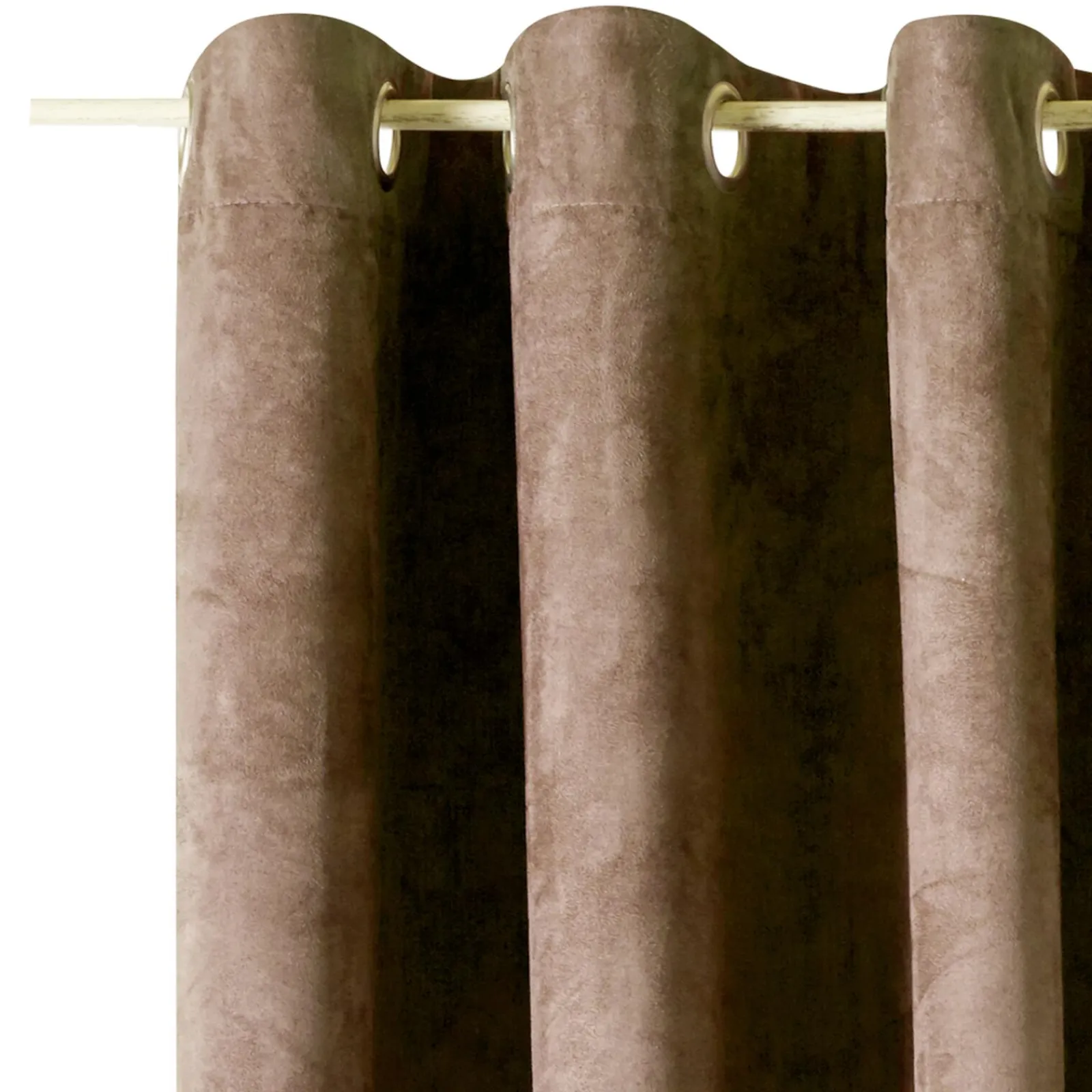 New Rideau VELVET coloris chamois 140 x 260 cm - Rideaux