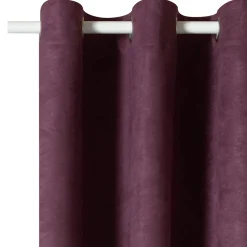 Outlet Rideau VELVET coloris prune 140 x 260 cm - Rideaux