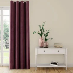 Outlet Rideau VELVET coloris prune 140 x 260 cm - Rideaux
