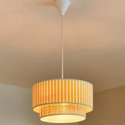 Outlet Suspension RIVIERA coloris ocre 20 x 38 cm - Enfant Luminaires Enfant|Suspensions