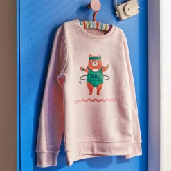 Hot Sweat sans capuche CHACHAT coloris Rose chiné - Vêtements