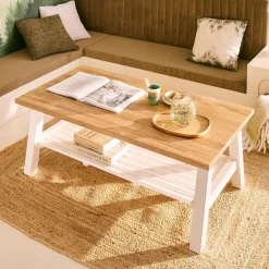 Best Table basse ETRETAT coloris naturel 60 x 120 cm - Tables