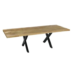 Clearance Table extensible KHAN coloris manguier 100 x 180 cm - Tables