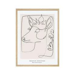 Online Tableau BICHE coloris rose et blanc - Tableaux Et Affiches