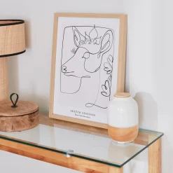 Online Tableau BICHE coloris rose et blanc - Tableaux Et Affiches