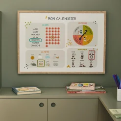 Fashion Tableau embelli MON CALENDRIER PERPÉTUEL multicolore - Enfant Déco Murale Enfant|Tableaux Et Affiches