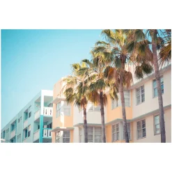 New Tableau en verre MIAMI coloris bleu pastel - Tableaux Et Affiches
