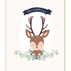 Sale Tableau FOREST LAND coloris brun - Enfant Puériculture|Déco Murale Enfant