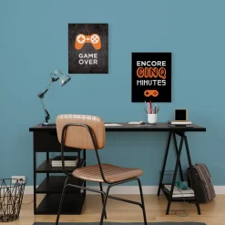 Outlet Tableau GAME OVER coloris noir - Tableaux Et Affiches