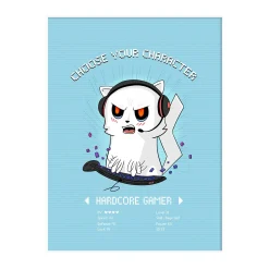 Sale Tableau HARDCORE GAMER coloris bleu - Tableaux Et Affiches