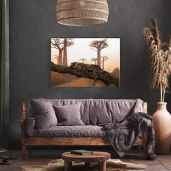 Discount Tableau LEOPARD coloris orange - Tableaux Et Affiches