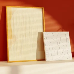 Outlet Tableau NAHIMA coloris blanc cassé - Tableaux Et Affiches