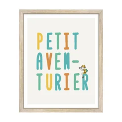 Discount Tableau PETIT AVENTURIER coloris multicolore - Enfant Déco Murale Enfant|Tableaux Et Affiches