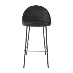 Discount Tabouret de bar CAITLYNE coloris noir - Chaises Et Tabourets