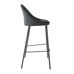 Discount Tabouret de bar CAITLYNE coloris noir - Chaises Et Tabourets