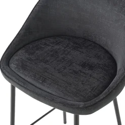 Discount Tabouret de bar CAITLYNE coloris noir - Chaises Et Tabourets