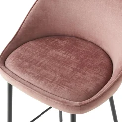 Outlet Tabouret de bar CAITLYNE coloris rose - Chaises Et Tabourets