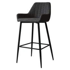 Clearance Tabouret de bar CASSIA coloris gris chiné - Chaises Et Tabourets