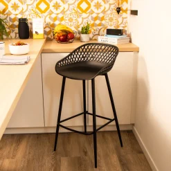 Discount Tabouret de bar HEWITT coloris noir - Chaises Et Tabourets