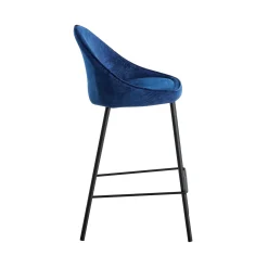 Discount Tabouret de plan de travail CAITLYNE bleu nuit - Chaises Et Tabourets