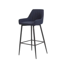 Outlet Tabouret de plan de travail CASSIA coloris bleu - Chaises Et Tabourets