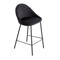 New Tabouret de plan de travail CAITLYNE coloris noir - Chaises Et Tabourets