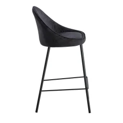 New Tabouret de plan de travail CAITLYNE coloris noir - Chaises Et Tabourets