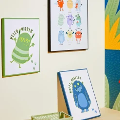 Fashion Toile embellie CUTE MONSTER 30 x 40 cm vert - Enfant Déco Murale Enfant|Tableaux Et Affiches