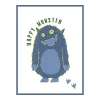 Hot Toile embellie CUTE MONSTER 30 x 40 cm bleu - Enfant Déco Murale Enfant|Tableaux Et Affiches
