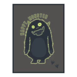 Hot Toile embellie CUTE MONSTER 30 x 40 cm bleu - Enfant Déco Murale Enfant|Tableaux Et Affiches