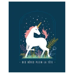 Online Toile embellie DES REVES PLEINS LA TETE 40 x 50 cm - Enfant Déco Murale Enfant|Tableaux Et Affiches