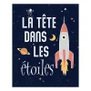New Toile imprimée phosphorescente ASTRONAUT 40 x 50 cm - Enfant Déco Murale Enfant|Tableaux Et Affiches