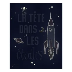 New Toile imprimée phosphorescente ASTRONAUT 40 x 50 cm - Enfant Déco Murale Enfant|Tableaux Et Affiches