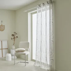Discount Voilage BARLETTA coloris lin 140 x 240 cm - Voilages, Vitrages, Stores Et Accessoires|Rideaux